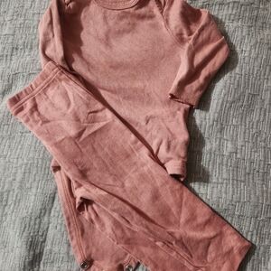 Carter's Dusty Rose Two-Piece Long Sleeve Top & Pants Set